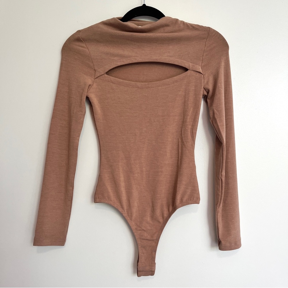 ASTR Cut Out Brown Bodysuit XS